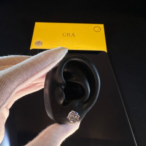 S925 7mm Round Moissanite Stud Earrings for Men Women, Hypoallergenic Lightweight  Silver Earrings - Image 5