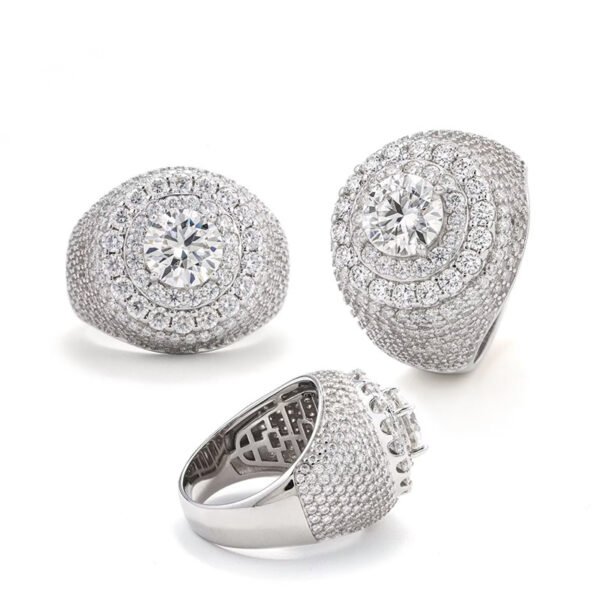 S925 Round VVS Synthetic Moissanite  Ring - Image 3