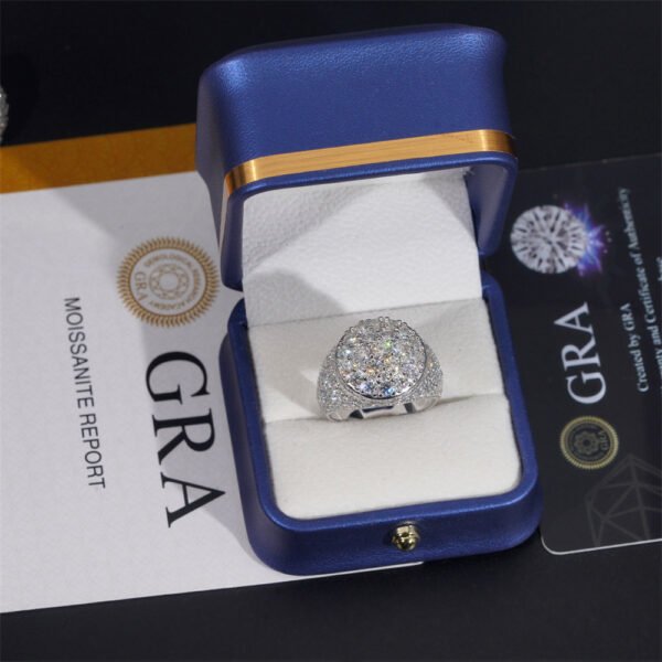 S925 Round VVS Synthetic Moissanite  Ring - Image 4