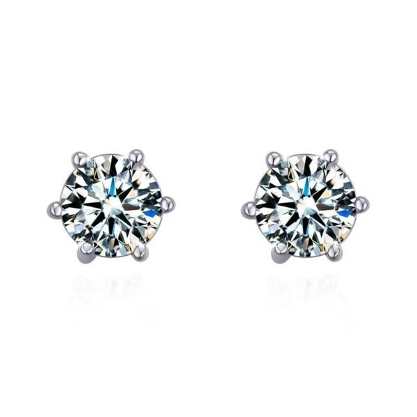 "925 Sterling Silver Moissanite Hip Hop Earrings Iced Out Halo Design Unisex Luxury Gift - Image 4