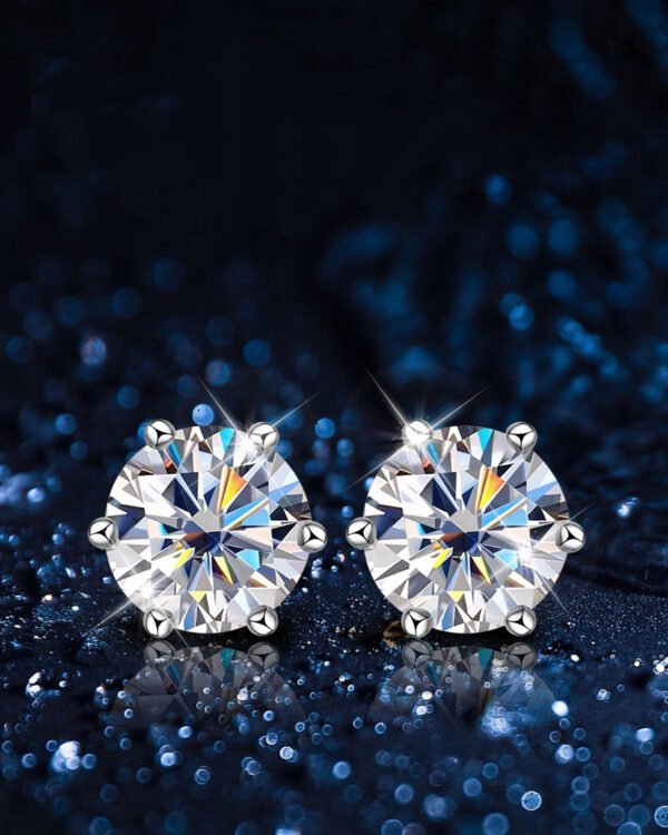 "925 Sterling Silver Moissanite Hip Hop Earrings Iced Out Halo Design Unisex Luxury Gift
